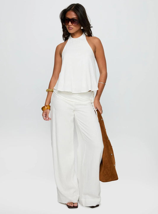 Eluna Relaxed Linen Wide Pants