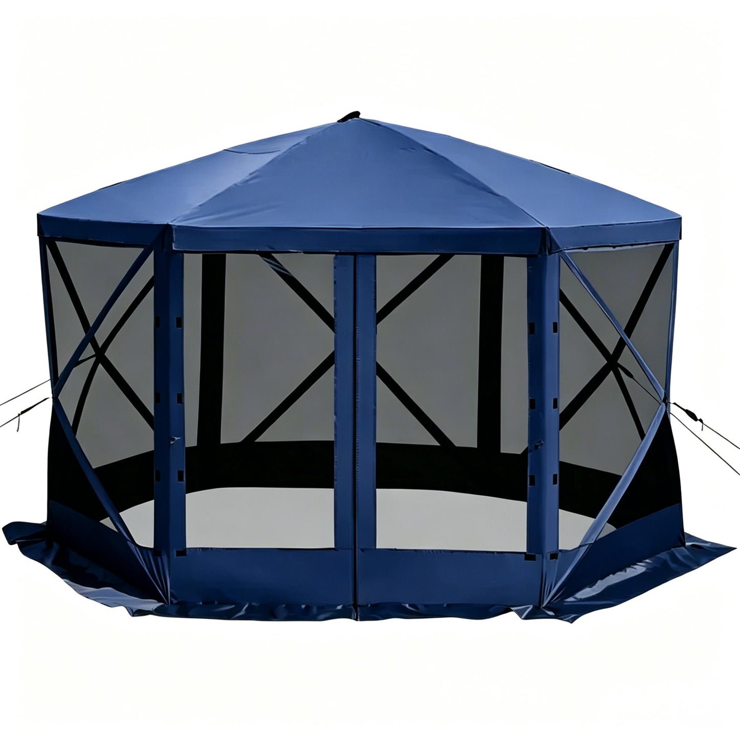 12FT Hexagon Pop Up Screen Tent, Waterproof Outdoor Mesh Gazebo Shelter