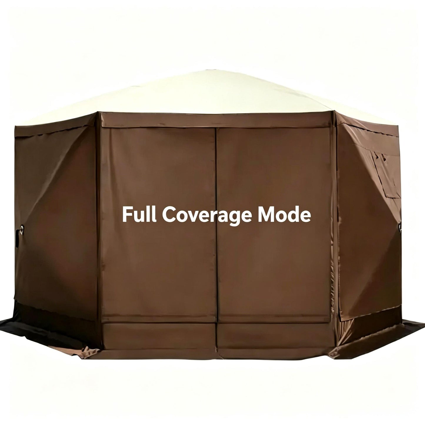 12FT Hexagon Pop Up Screen Tent, Waterproof Outdoor Mesh Gazebo Shelter