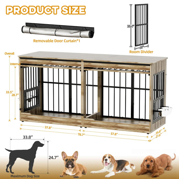 Stylish Wooden Dog Crate TV Stand 🐶